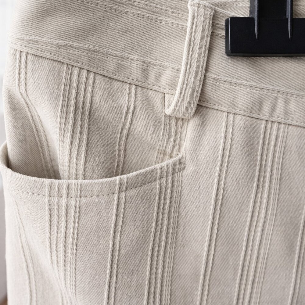 Mac & Jac Beige Textured Stretchy Pants – Size 16